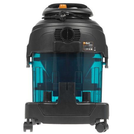 Строительный пылесос Bort BSS-1415-Aqua черный/синий, 200/1400 Вт, уборка сухая/влажная, пылесборник мешок/контейнер, 15 л