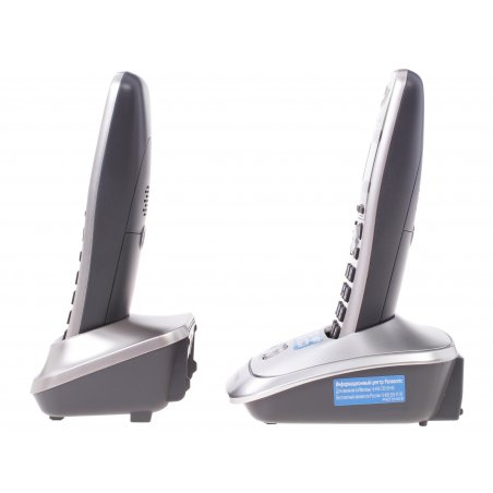 Телефон беспроводной (DECT) Panasonic KX-TG2512RUN (платиновый) Доп трубка в комплекте,АОН, Caller ID,спикерфон на трубке,полифония