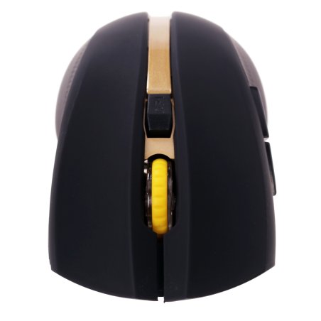 Мышь беспроводная Oklick 495MW черный/золотистый, 1600 dpi, радиоканал, USB, кнопки - 6