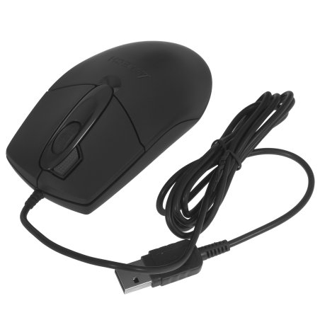 Мышь проводная A4Tech OP-730D черный, 1200 dpi, USB, кнопки - 4
