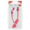 Кабель USB2.0 Cablexpert CC-mAPUSB2pk1m, AM/microBM 5P - iPhone lightning, 1м, комбо кабель, алюминиевые разъемы, розовый, блистер