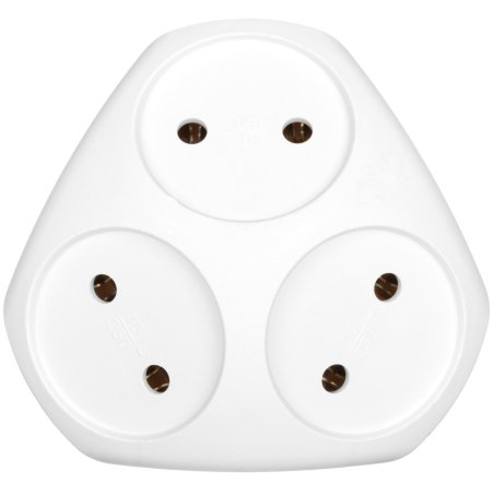 Разветвитель 3-м SPx-3-W без заземл. 10А бел. Эра Б0053481