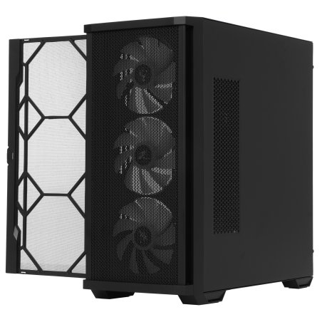 Компьютерный корпус ZALMAN Z10 PLUS, ATX, черный, WINDOW, 2x3.5", 2x2.5", 2xUSB 3.0, 1xUSB 3.1 Type-C, FRONT 3x140мм ARGb, REAR 1x120мм ARGb