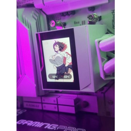 Система жидкостного охлаждения Water Cooling System PCCooler GT360 ARGb Display BK (310W, 360мм, LED temp., Black, ARGb/ Fans: 3x120мм, 99CFM, 41.5dBA, 3000RPM/ Pump height 85мм, 15dBA, 2600RPM, Rad thickness 27мм/ S: 1851, 1700, 1200, 115X, AM5, AM4)