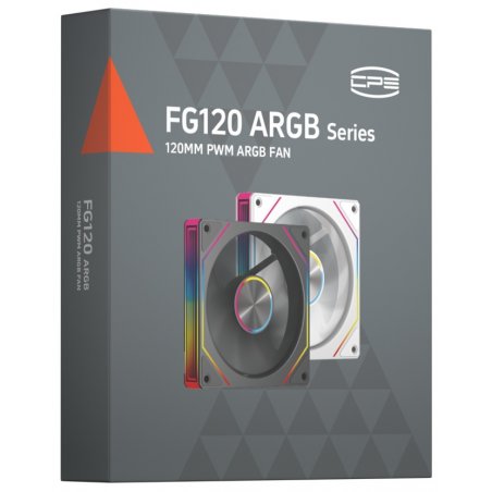 Вентилятор для корпуса Case Cooler PCCooler FG120 ARGb BK (120x120x25мм, 4-pin PWM, ARGb, 54CFM, 28.4dBA, 1800RPM, черный)