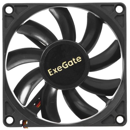 Вентилятор для корпуса ExeGate ExtraSilent ES08015B3P черный, 80 мм, 1700 об/мин, 17 дБ, 3 pin