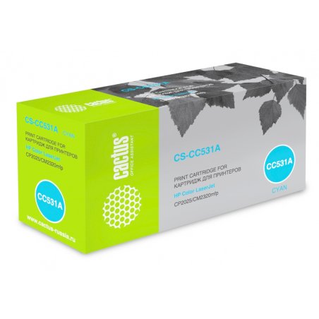 Картридж лазерный Cactus CS-CC531A голубой (2800 стр.) для HP Color LaserJet CP2025/CM2320mfp