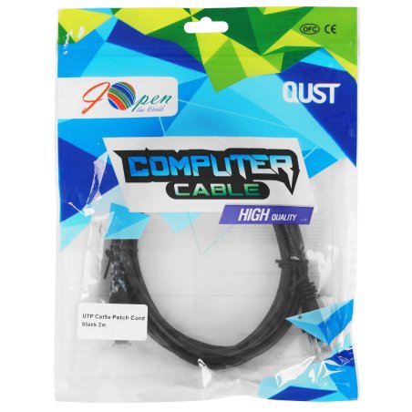 Патч-корд литой AOpen ANP511 2M BK UTP кат.5е 2м черный
