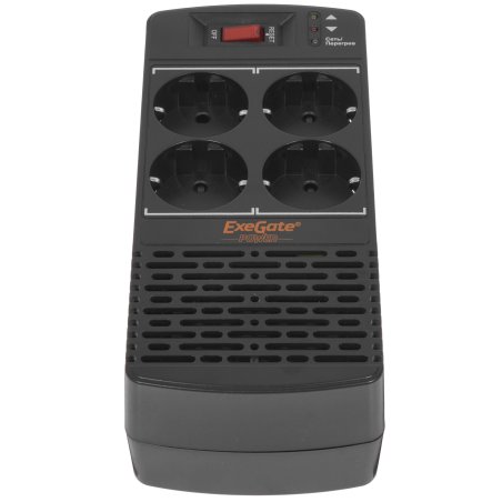 Стабилизатор ExeGate Power AD5000-600 (600VA/300W, диапазон 150...280В, 4 евророзетки)
