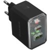 Сетевое зарядное устройство BOROFONE (6941991110689) BAS32A 1USB+1Type-C 3.0A QC3.0 PD 30W, черный