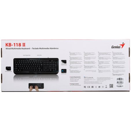 Клавиатура проводная Genius keyboard KB-118 II,RU,USB, черный