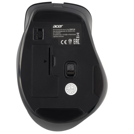 Мышь беспроводная Acer OMR140 черный, 1600 dpi, радиоканал, USB, кнопки - 6