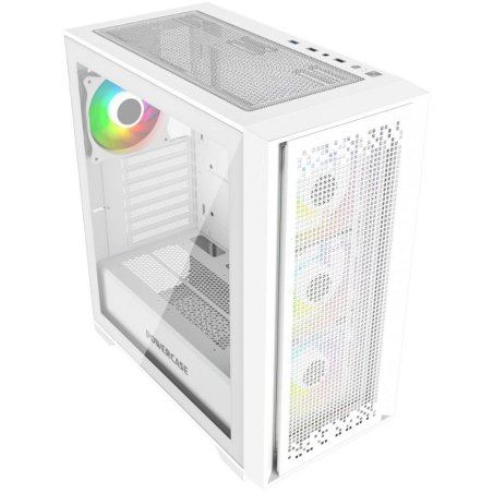 Компьютерный корпус Powercase ByteFlow Black, Tempered Glass, 4x 120мм ARGb fans, ARGb HUB, черный, ATX (CBFB-A4)