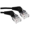 Патч-корд Vention прямой UTP cat.6a, RJ45 угол 90 - 2м. черный