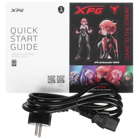 Блок питания ADATA XPG KYBER 850 (KYBER850G-BKCEU), 850Вт, 80 PLUS Gold, 120мм, черный