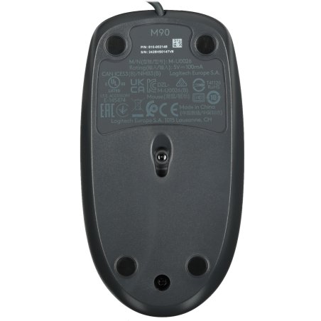 Мышь проводная Logitech M90 черный/серый, 1000 dpi, USB, кнопки - 3