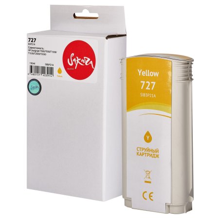 Картридж струйный HP 727 B3P21A желтый для HP DJ T920/T1500 (130мл)