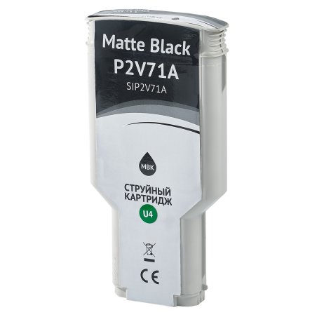 Картридж струйный Sakura P2V71A (№730 Matte Black) для HP, черный матовый, 300 мл.