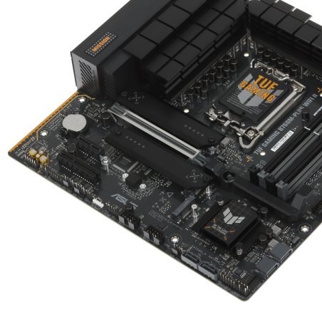 Материнская плата ASUS TUF GAMING B760M-PLUS WIFI II, LGA 1700, Intel B760, 4xDDR5, 4xSATA, 3xM.2, 1xPCIe 5.0 x16, 1xPCIe x4, 1xUSB-A 3.2 Gen 2, 2xUSB-A 3.2 Gen 1, 4xUSB 2.0, 1xUSB-C 3.2 Gen 2x2, 1x2.5Gb LAN, 5x3.5 мм, 7.1, Wi-Fi 6E, Bluetooth 5.3, mATX