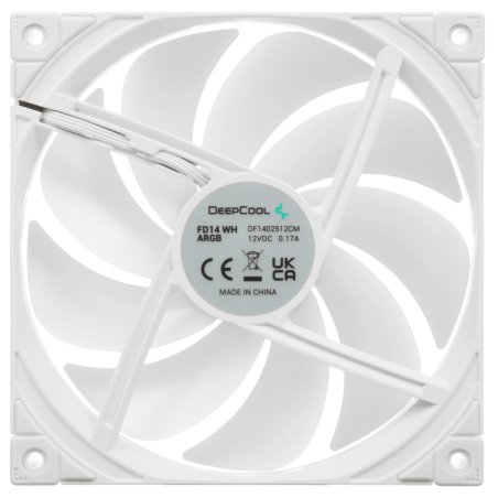 Вентилятор для корпуса DEEPCOOL FD14 ARGb белый, 140 мм, 1650 об/мин, 25.2 дБ, 4 pin