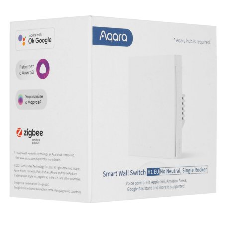 Выключатель умный одноклавишный Aqara Smart Wall Switch H1 (WS-EUK01)