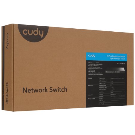 Коммутатор Cudy GS1024E (L2) 24x1Gbит/с настраиваемый