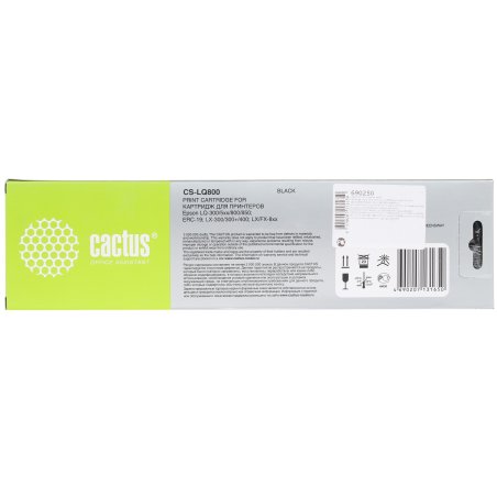 Картридж матричный Cactus CS-LQ800 черный (12.7 мм, 10 м, 2 500 000 знаков) для Epson LQ-300/5xx/800/850/ERC-19/LX-300/300+/400/MX 80
