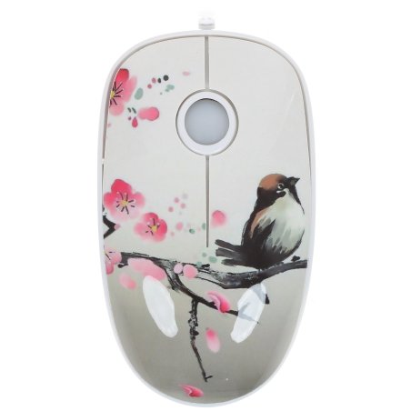 Мышь проводная Qumo Office M43 Serenity белый, 1000 dpi, USB, кнопки - 3