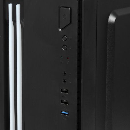 Компьютерный корпус Minitower ExeGate mEVO-7805-XP450 (mATX, БП XP450 с вент. 12см, 2*USB+1*USB 3.0, аудио, черный, с 2*RGb подсветкой)