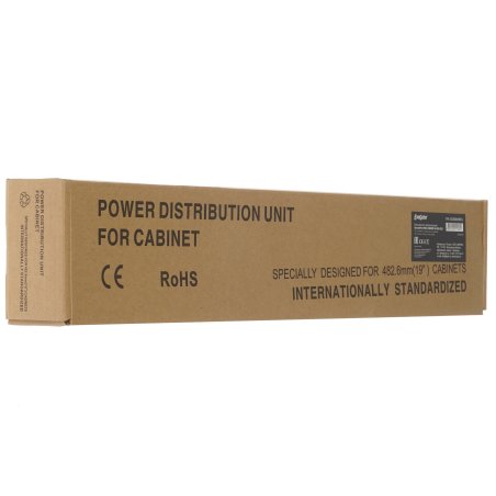 Блок розеток горизонтальный ExeGate ServerPro PDU-19H903 Al-9S-EU2, 19", 1U, Алюминий, 9 Schuko, кабель с евровилкой VDE-250V-16A-3*1.5мм2, 2 метра, черный