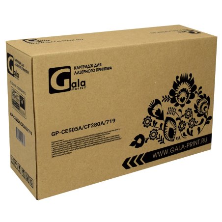 Картридж лазерный GalaPrint GP-CE505A/CF280A/719 черный (2300 стр.) для HP LaserJet P2030/P2035/P2050/P2055/P2055D/P2055DN/Pro 400/M401/425/Canon LBP 6300dn/6650dn/MF5840dn/5880dn/MF5940