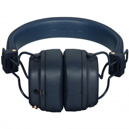 Беспроводные/проводные наушники Marshall Major V синий, накладные, Bluetooth + проводной, беспроводная зарядка, до 100 ч