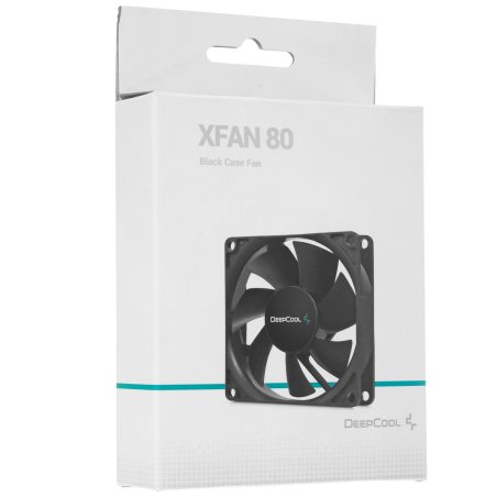 Вентилятор для корпуса DEEPCOOL XFAN 80 черный, 80 мм, 1800 об/мин, 20.3 дБ, 4 pin