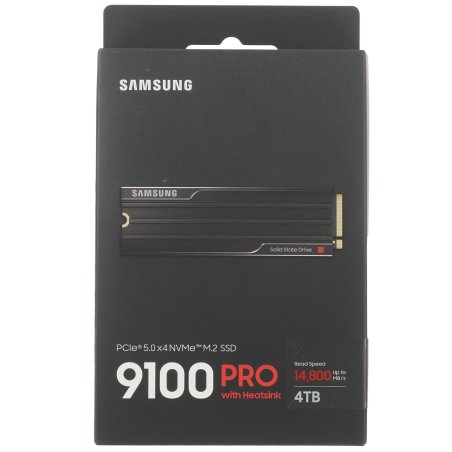 Накопитель SSD 4Tb Samsung 9100 PRO, M.2, PCI-E 5.0 x4, TLC 3D NAND R/W - 14800/13400 Mb/s с радиатором