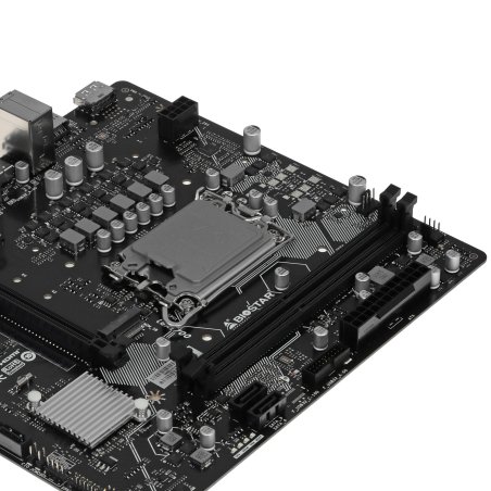 Материнская плата Biostar H610MS, LGA 1700, Intel H610, 2xDDR4, 4xSATA, 1xM.2, 1xPCIe 4.0 x16, 1xPCIe x1, 1xHDMI, 1xDP, 1x 1Gb LAN, 1xUSB-A 3.2 Gen 1, 4xUSB-A 2.0, 3x3.5 мм, 7.1, mATX