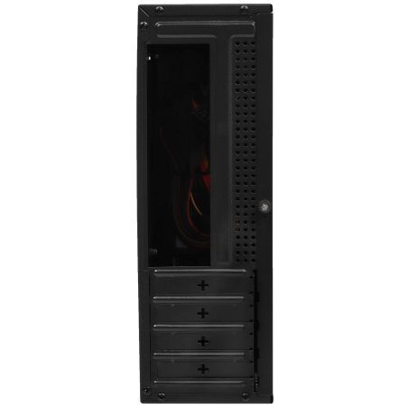 Компьютерный корпус MiniITX ExeGate MI-208 Black, miniITX/mATX, <M400, 80мм>, 2*USB, Audio