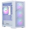 Компьютерный корпус Powercase Mistral Micro Z3W Mesh LED, Tempered Glass, 2x 140мм + 1х 120мм 5-color fan, белый, mATX (CMIMZW-L3)