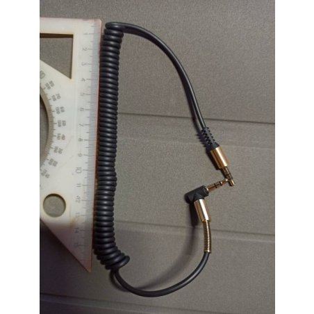Кабель Cablexpert аудио 90˚ спиральный CCAB-02-35MMLC-1.8MB. 3.5 Jack (M)/3.5 Jack (M), черный, 1.8м, блистер