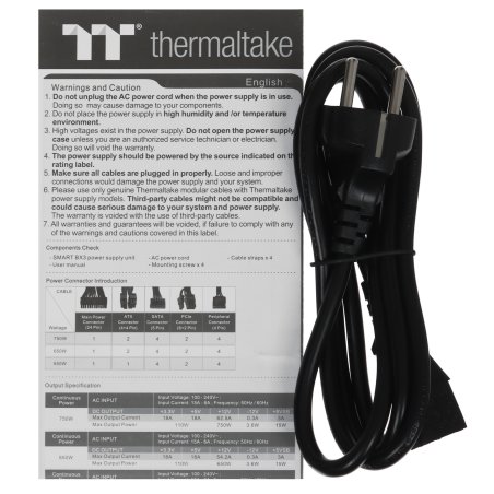Блок питания Thermaltake Smart BX3 Pro SE 650W, 650Вт, 80+ Bronze, 120мм, немодульный, черный