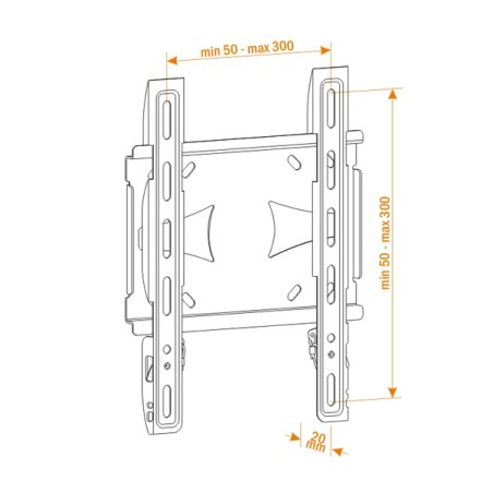 Кронштейн для телевизора Holder LCDS-5045 металлик 19"-40" макс.45кг настенный фиксированный