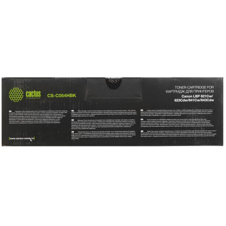 Картридж лазерный Cactus CS-C054HBK черный (3100 стр.) для Canon LBP 621Cw/ 623Cdw/641Cw/643Cdw