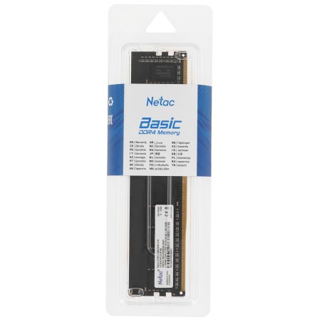 Оперативная память NETAC Basic, DDR4, 8Gb (1x8Gb), 3200MHz, CL16, DIMM