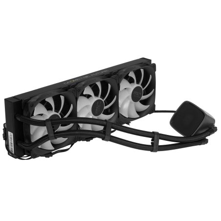 Система жидкостного охлаждения Water Cooling System Geometric Future Eskimo Pro 360 (240W, 360мм, ARGb, черный Fans: 3x120мм, 80.81CFM, 34.2dBA, 2000RPM/ Pump height 54мм, 3200RPM, Rad thickness 27мм/ S: 1851, 1700, 1200, 115X, 2011, 2066, AM5, AM4)
