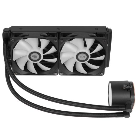 Система водяного охлаждения PcCooler DA240 BK ARGb Soc-AM5/AM4/1200/1700/1851 черный 4-pin Al+Cu 270W Ret (DA240-BKAWXX-GL)