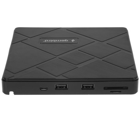 Оптический привод внешний со встроенным кардридером и хабом Gembird DVD-USB-04 пластик, черный