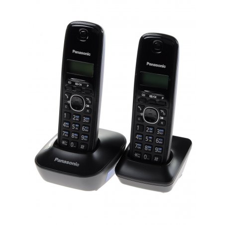 Телефон беспроводной (DECT) Panasonic KX-TG1612RUH (серый) Доп трубка в комплекте,АОН, Caller ID,12 мелодий звонка,поиск трубки