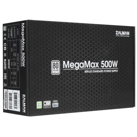 Блок питания Zalman ZM500-TXII V2 retail, 500Вт, 80 PLUS, 120мм, черный