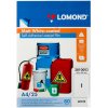 Пленка Lomond, самоклеящаяся, белая, неделенная, А4, 25 листов, для лазерной цветной и ч/б печати.