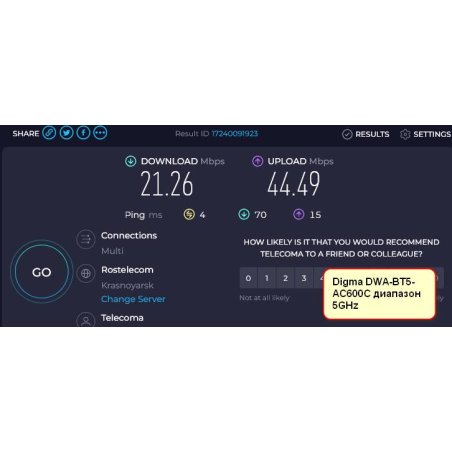 Сетевой адаптер WiFi + Bluetooth Digma DWA-BT5-AC600C AC600 USB 2.0 (ант.внутр.) 1ант. (упак.:1шт)