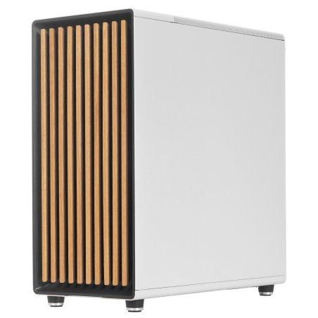 Компьютерный корпус без блока питания Case Fractal Design North TG Clear Tint, Midi-Tower, 2x140мм, 2xUSB-A 3.2 + 1xUSB 3.2 Type-C ATX, mATX, mITX Wood panel, Chalk белый